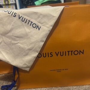 Louis Vuitton Orange and Cream Bag Set